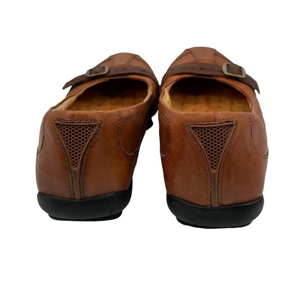 Clarks Brown Unstructured Leather Flats Size 7 Women's - Picture 7 of 9